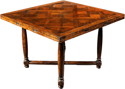 Square to Round Parquet Dining Table