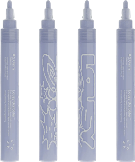 Lousy Scribbler Refillable Markers - Mellow Violet