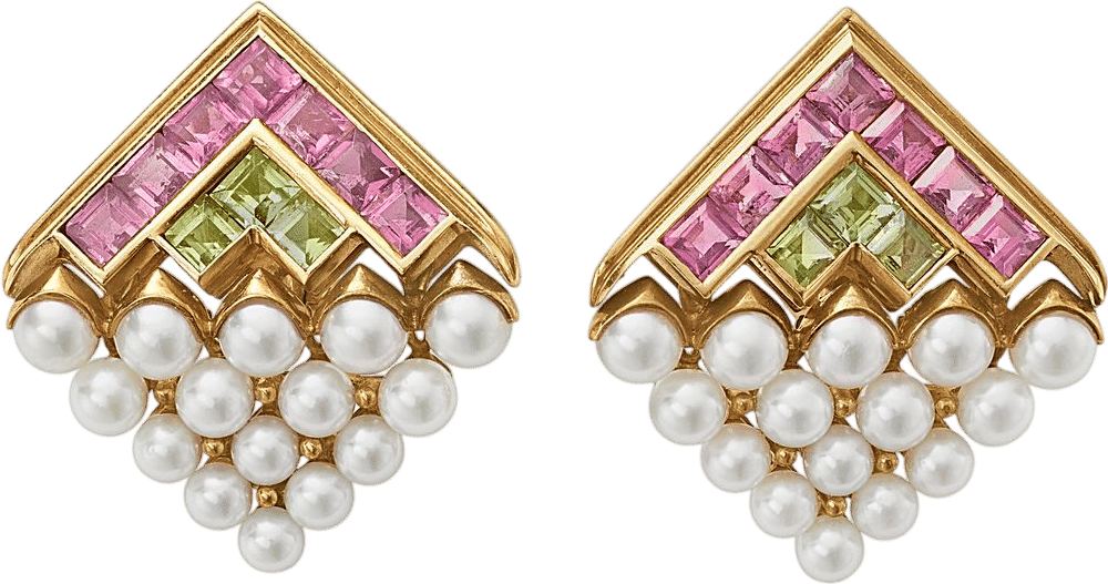 Bulgari Multi-Gem 'Carré' Earrings