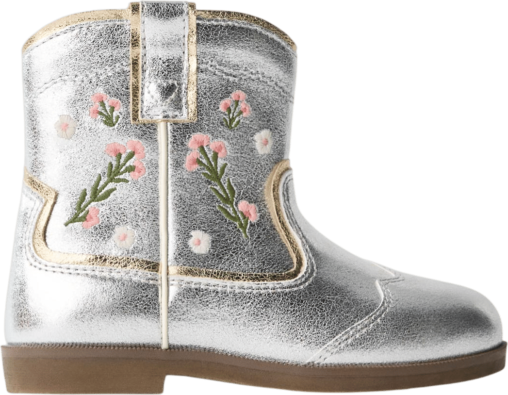 Metallic Embroidered Boots