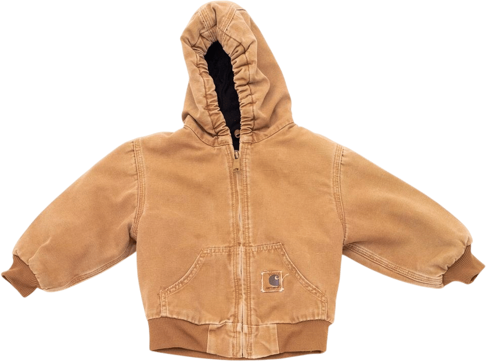 Vintage Carhartt Detroit Hooded Jacket Brown Kids 3-4T USA - Etsy