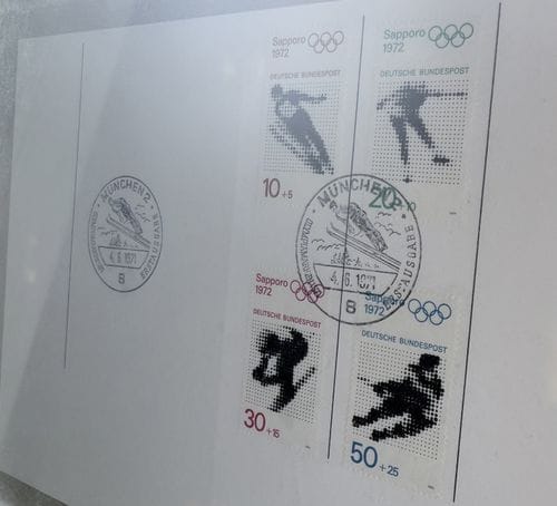 german 70s olympic stamps