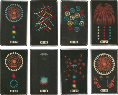 Illustrations from Japanese Fireworks Catalogues