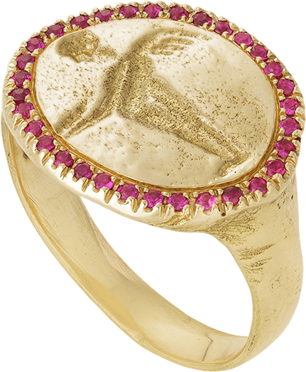 Peristera Ring with Ruby