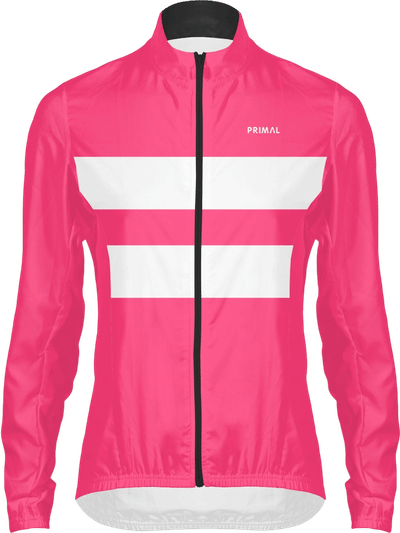 Hi-Viz Pink Stripe Women's Wind Jacket