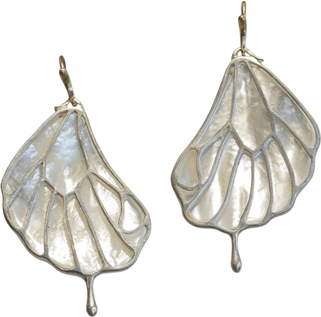 Mother of Pearl Papillon Wing Earrings