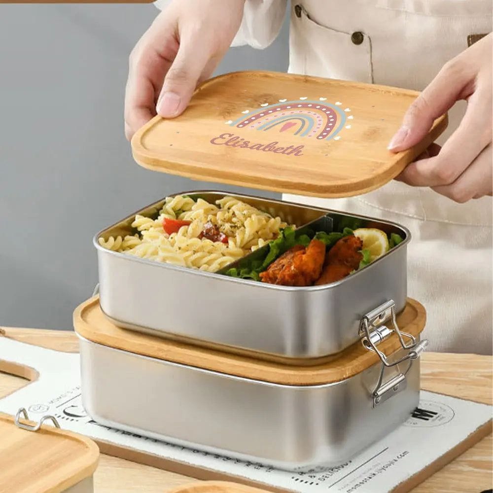 Personalized Bamboo Bento Lunch Box