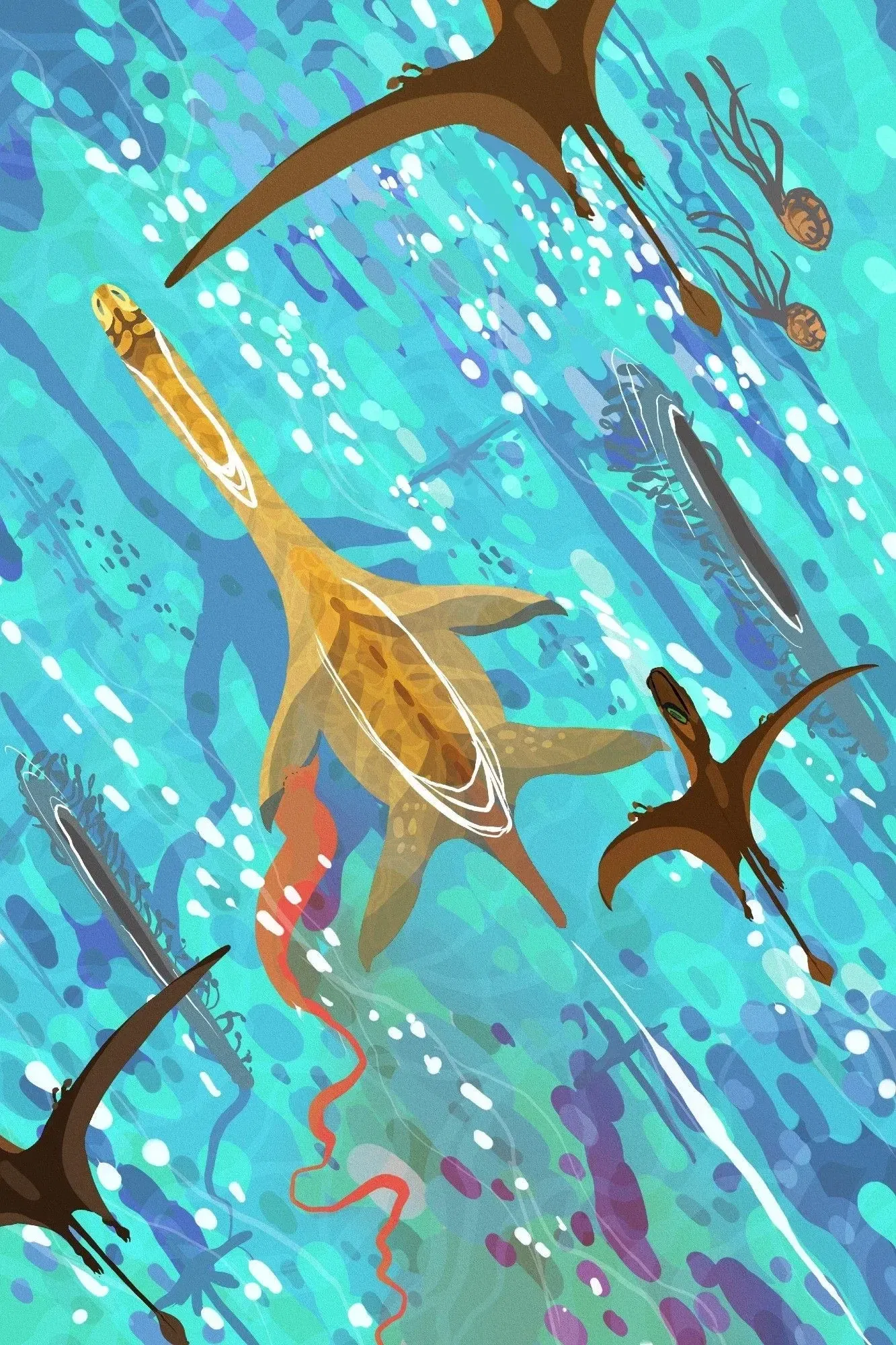 Marine and flying prehistoric reptiles