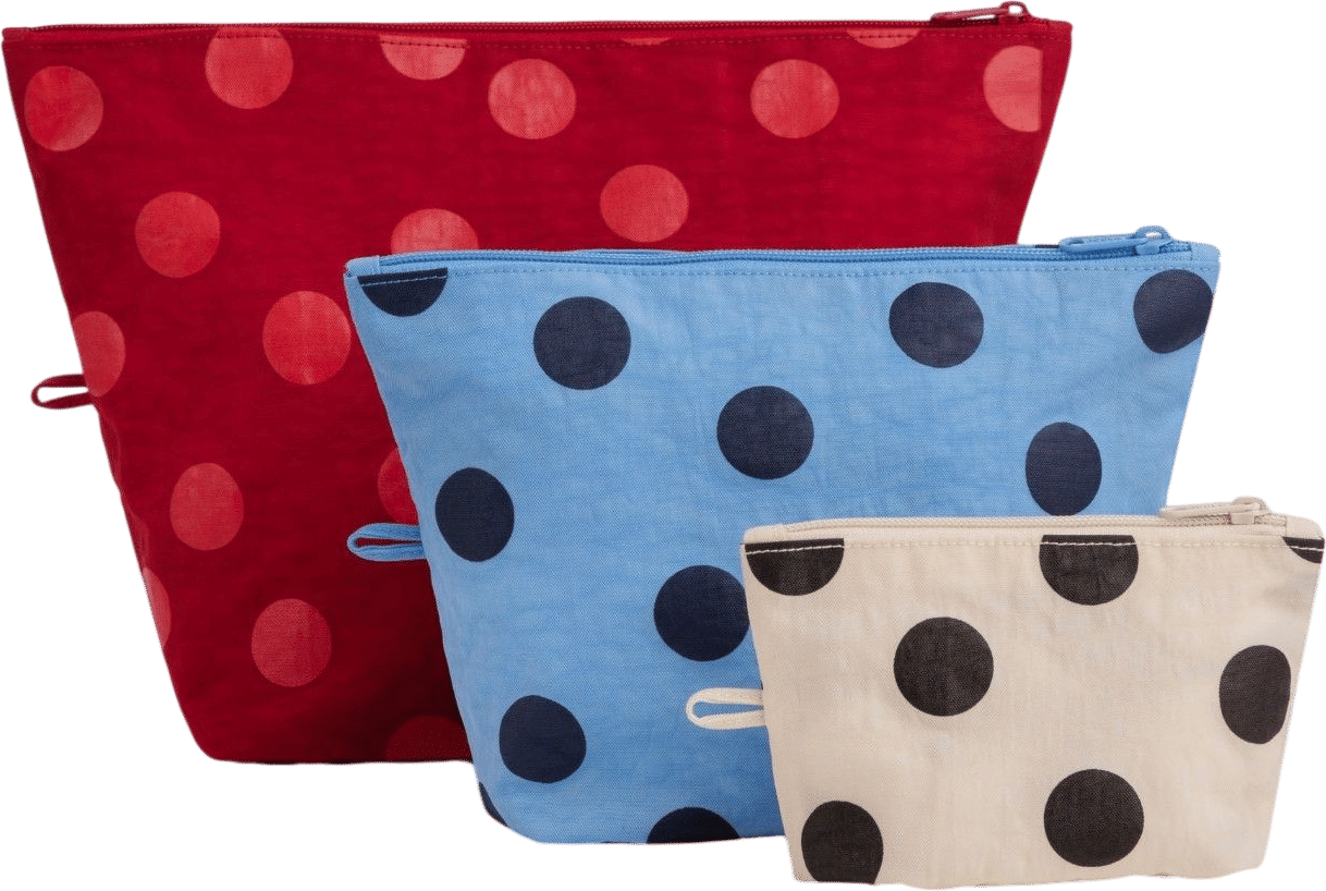 Baggu Go Pouch Set Polka Dot Mix