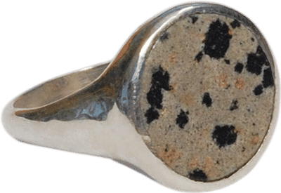 Lacuna Ring in Dalmatian Jasper