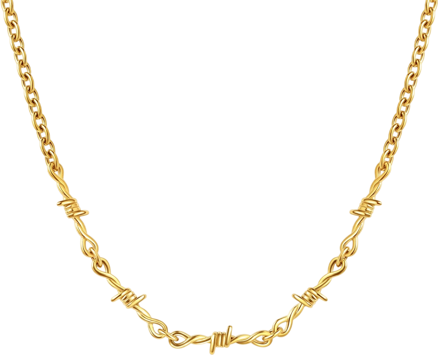 Gold Barbed Wire Necklace