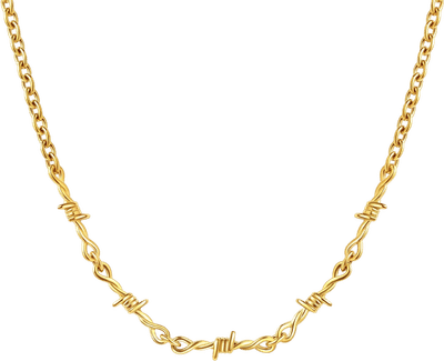 Gold Barbed Wire Necklace