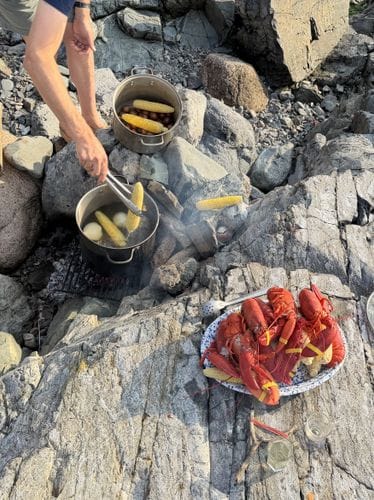 Cooking Lobsters on the Rocks