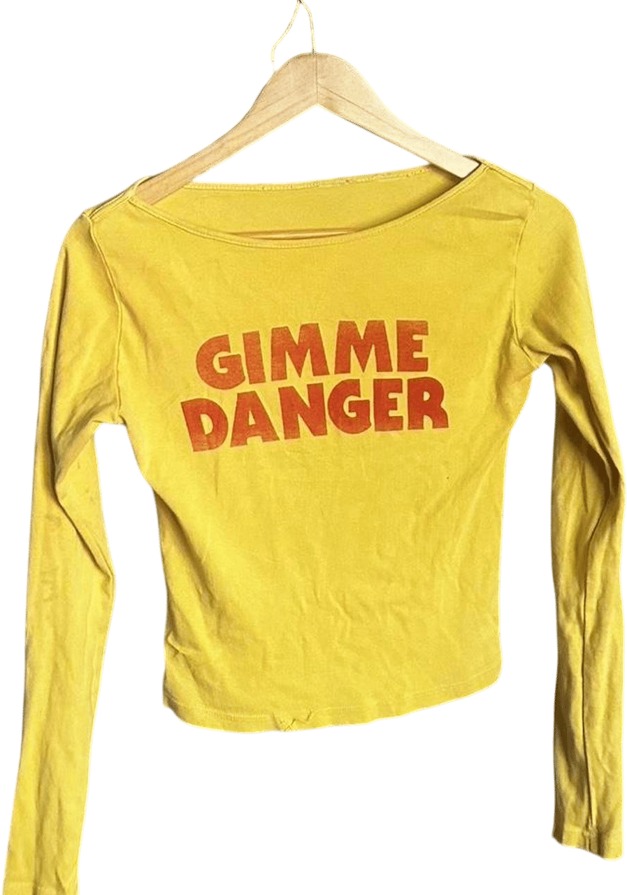 Vintage Gimme Danger Yellow Long-Sleeve Shirt