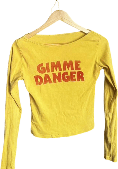 Vintage Gimme Danger Yellow Long-Sleeve Shirt