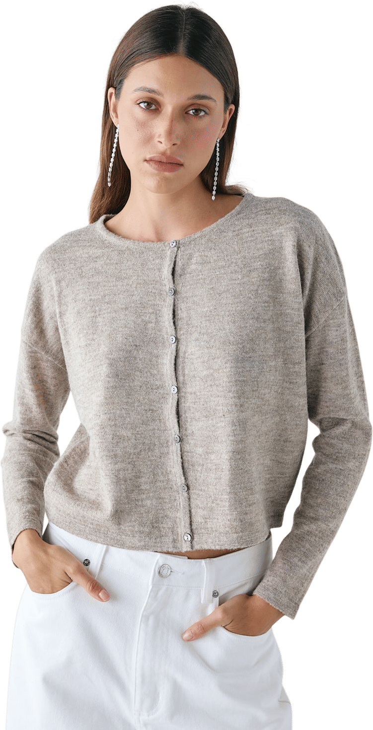 Sanne Knit Cardigan Taupe Marle