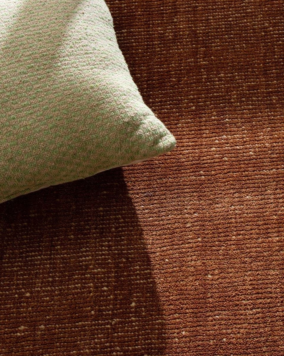 Wool Hand Loomed Rug with Jute Loop