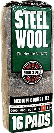Homax Steel Wool, Medium Coarse Grade #2