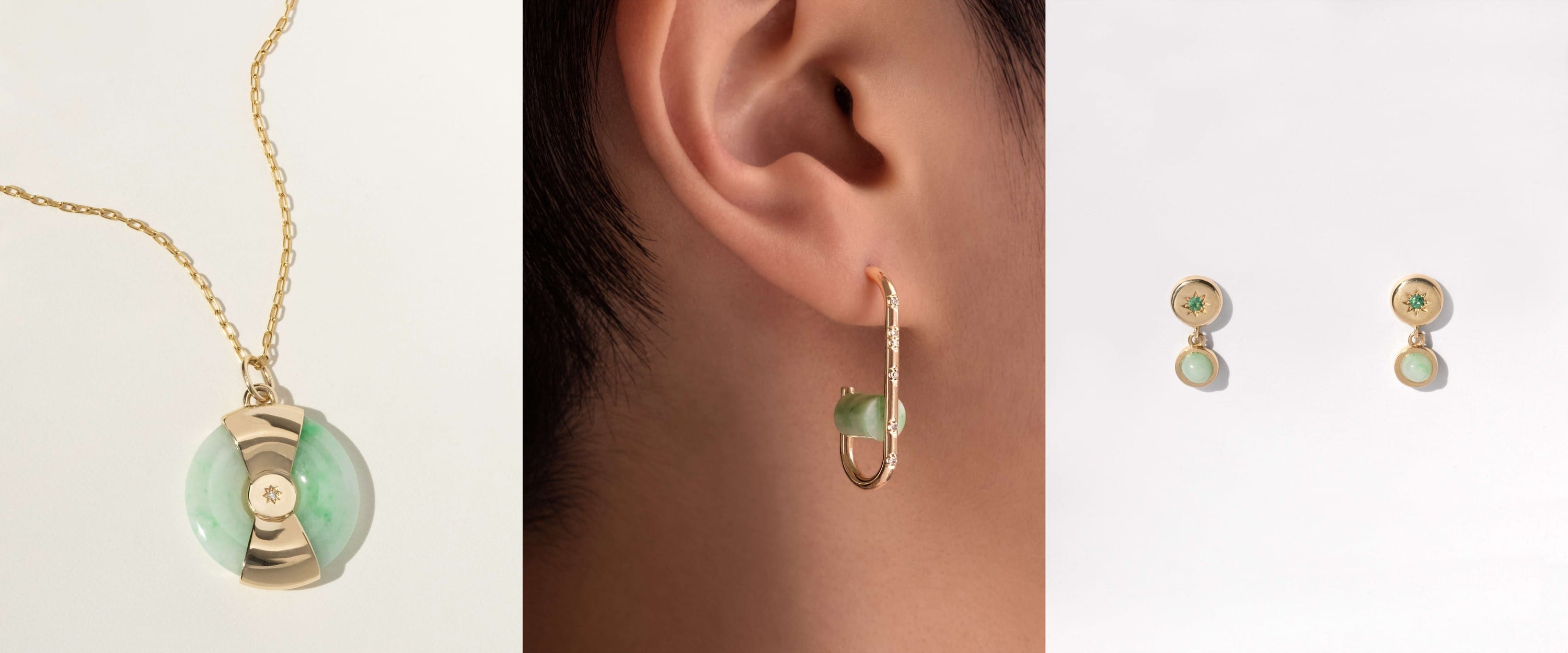 Jade jewelry suite by Spur Jewelry