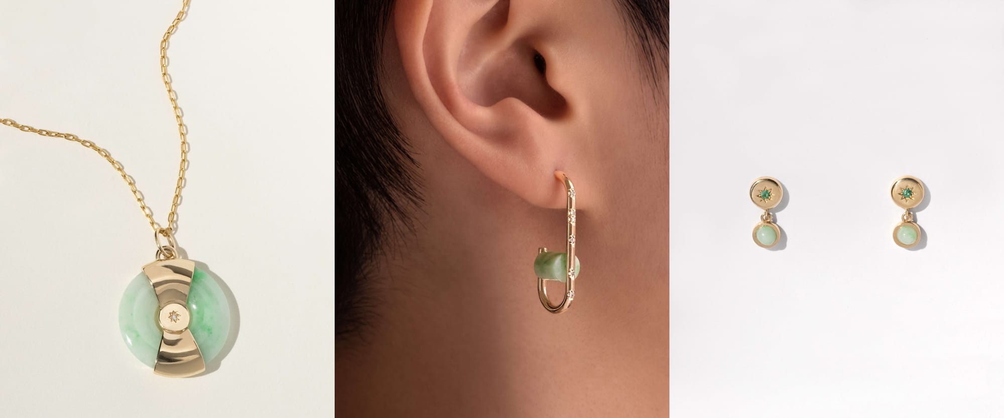 Jade jewelry suite by Spur Jewelry