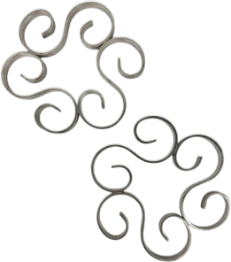 Pair of Vintage Christofle Arabesque Trivets Silver Plated Coasters Gallia Metal France