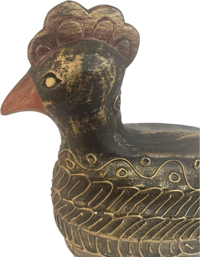Vintage Indonesian Rustic Decorative Rooster Figurine