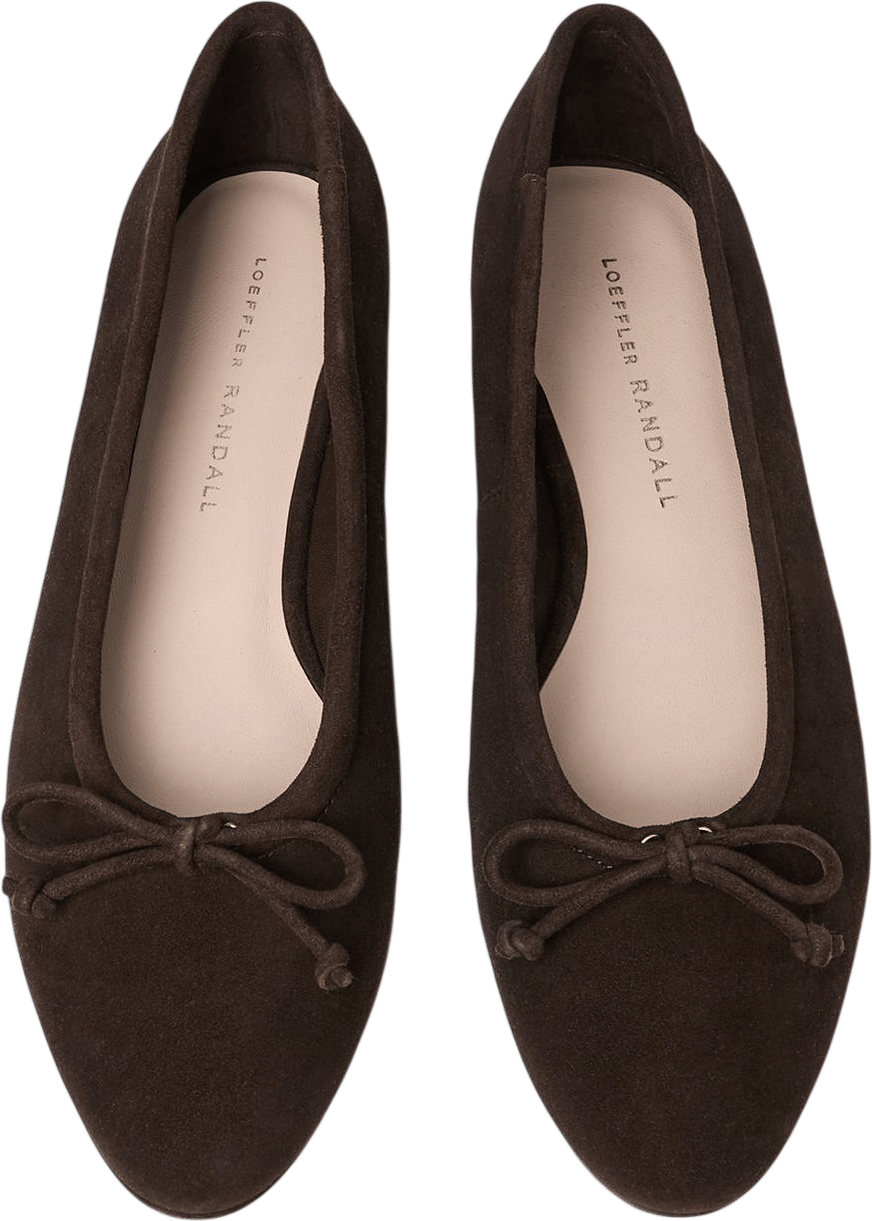 Loeffler Randall Noelle Brown Suede Ballet Flat