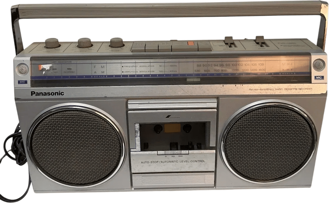 algorithm-free music discovery: step 1. get a vintage casette player step 2. go hunting for weird tapes at your local thrift store, record store, garage sale, etc.