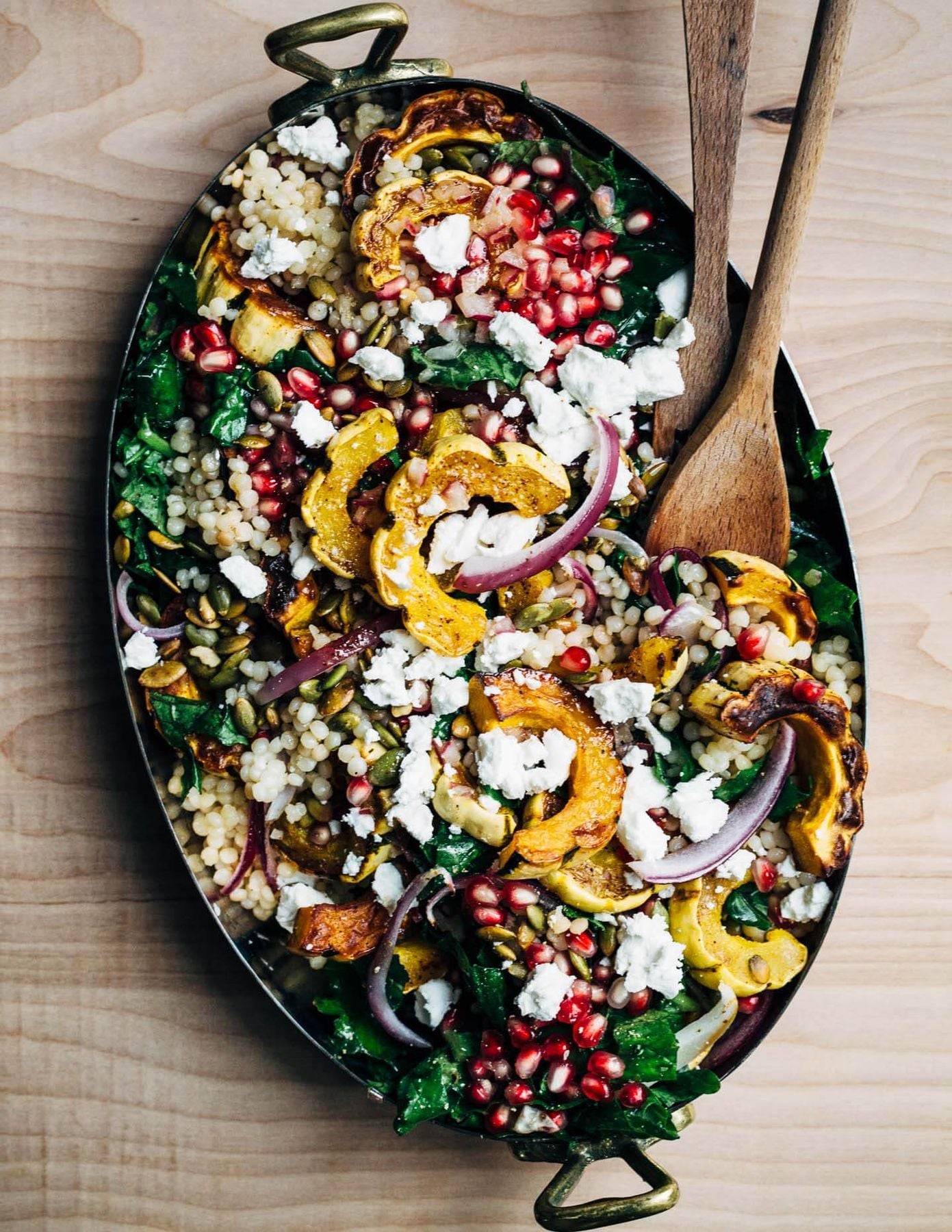 Couscous and Roasted Delicata Squash Salad with Pomegranate