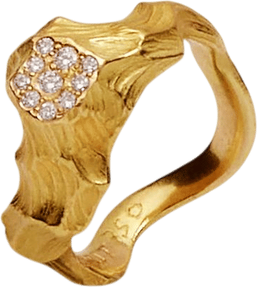 Griegst Small Wave Diamonds Ring