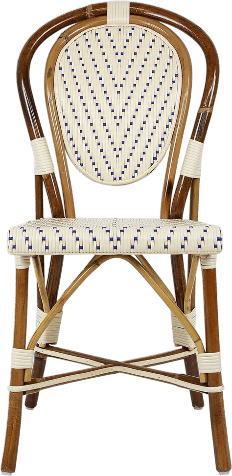 Mediterranean Bistro Chair (Cream & Blue)