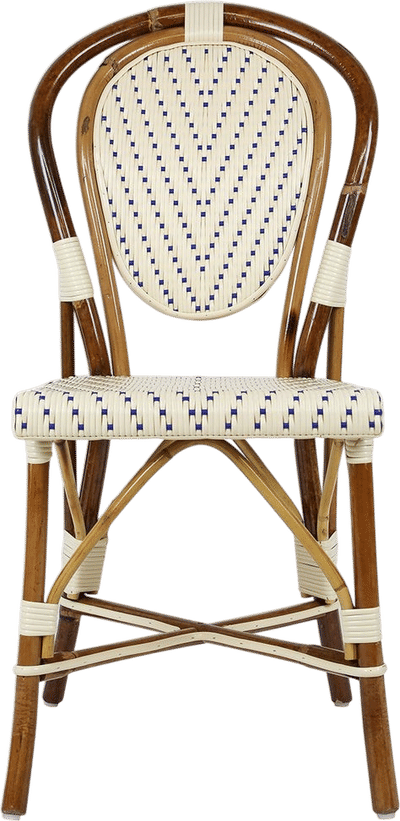 Mediterranean Bistro Chair (Cream & Blue)
