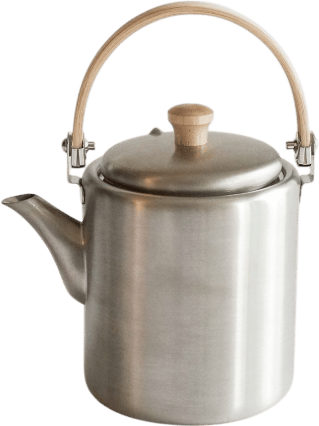 Made in Japan Bamboo Handle Stainless Steel Tea Pot