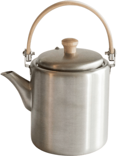 Bamboo Handle Stainless Steel Teapot