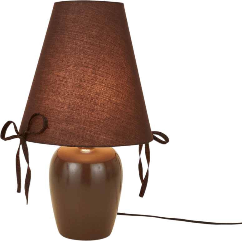 Burgundy Bows Lamp