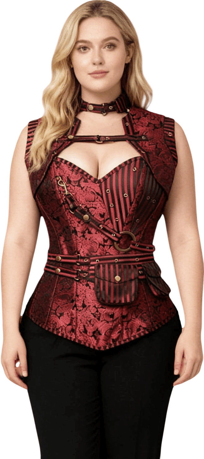 Corset with Steampunk Shrug Top