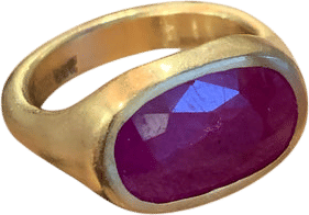 Eli Halili Oval Rose Cut Ruby Ring