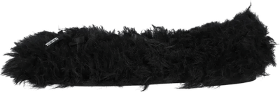 Bow-Detail Fluffy Ballet Flats