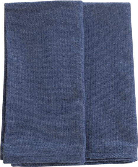 Blue Recycled Cotton Napkin, Handwoven