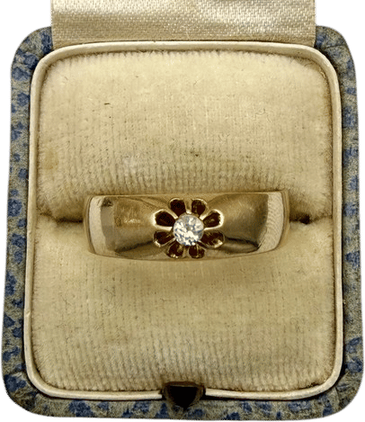 Vintage 14k Gold Floral Diamond Ring
