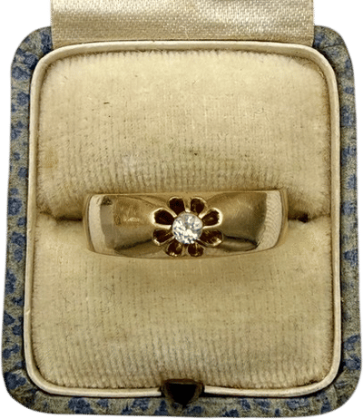 Vintage 14k Gold Floral Diamond Ring