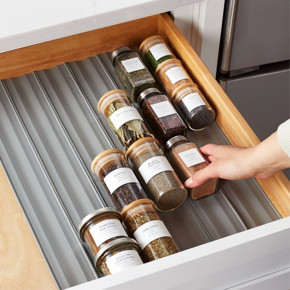 SpiceLiner Spice Drawer Organizer, Gray
