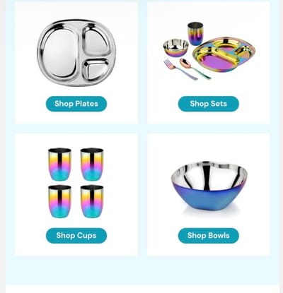 Ahimsa Baby Plates and Cutlery