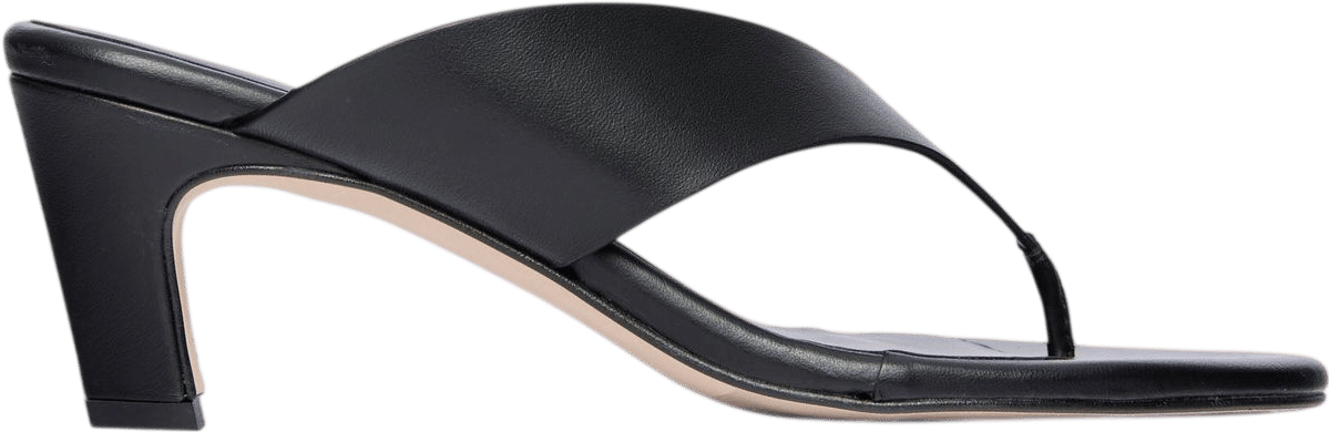 Freda Salvador Kat Heeled Leather Thong Sandal