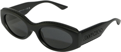 Matte Black Oval Sunglasses