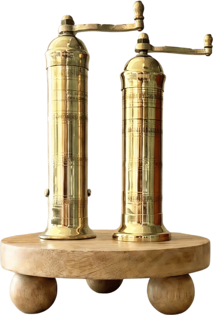 Brass Mills & Riser Set