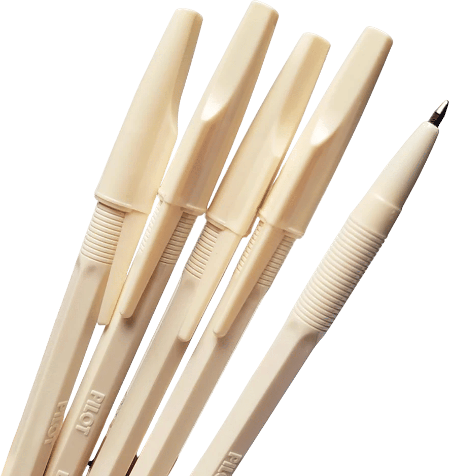 Pilot Ballpoint Pen Retro Milk White Medium 0.7mm