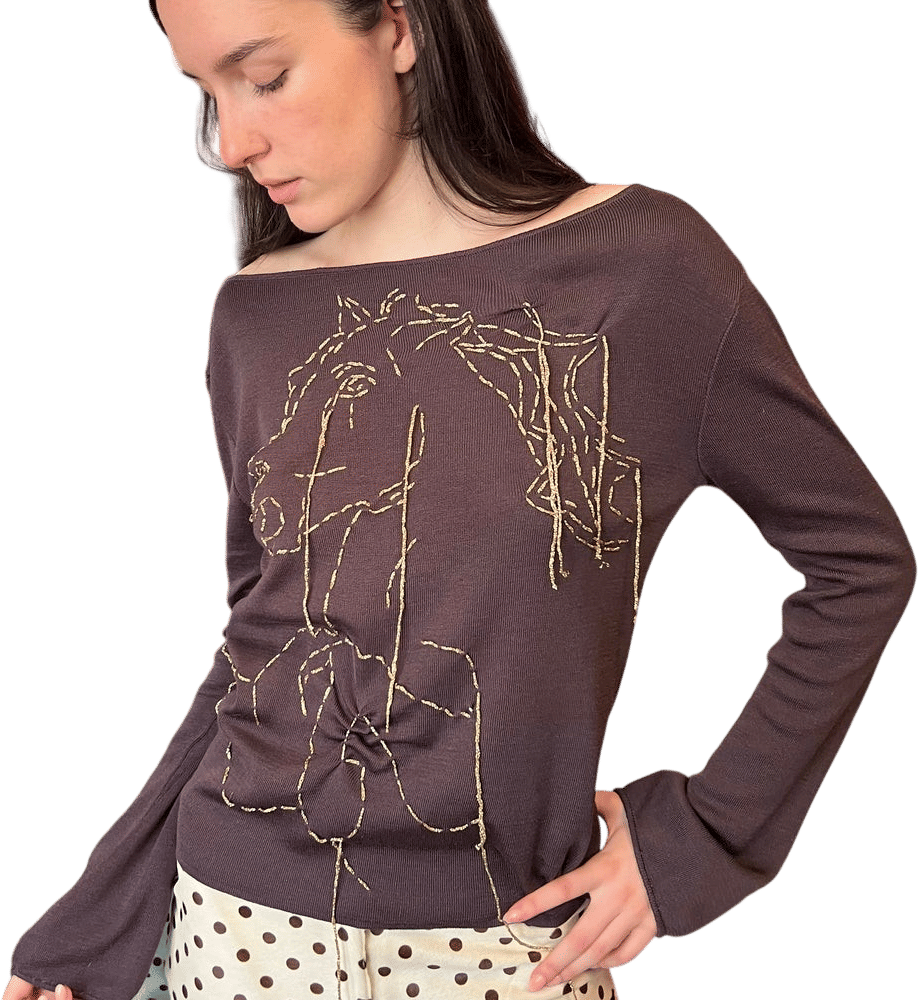 SS2001 Horse Motif Sweater