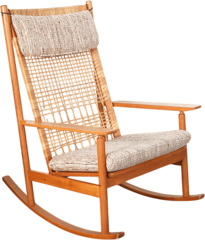 Hans Olsen for Juul Kristensen Teak Rocking Chair 