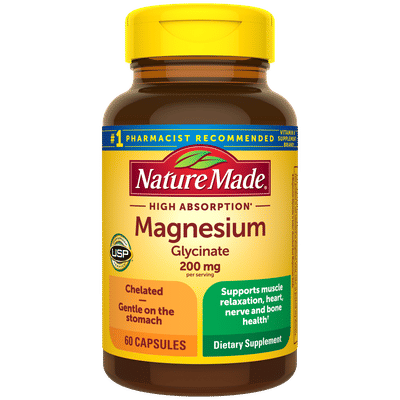 High Absorption Magnesium Glycinate 200 mg Capsules